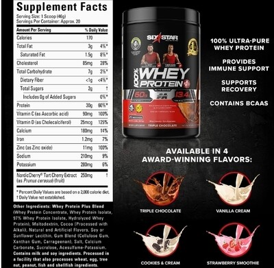 100% WHEY SIX STAR + PLUS × 1.8LBs