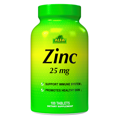 Zinc ~ 25 MG × 100 Tabletas