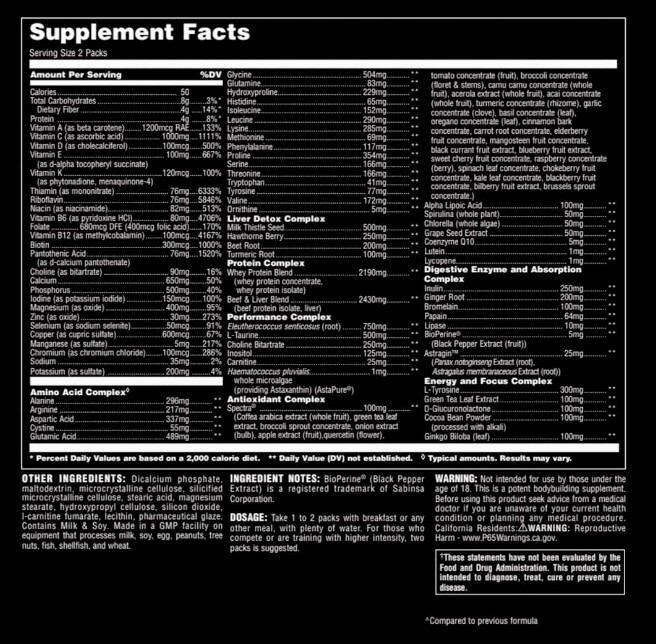 ANIMAL PAK ™ × 44 Packs