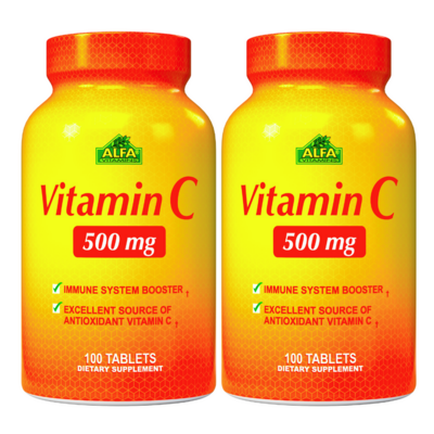 Vitamina C ~ 500 Mg Alfa × 100 Tabletas