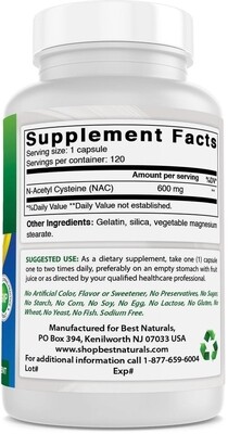NAC ~ 600 MG × 120 Cápsulas