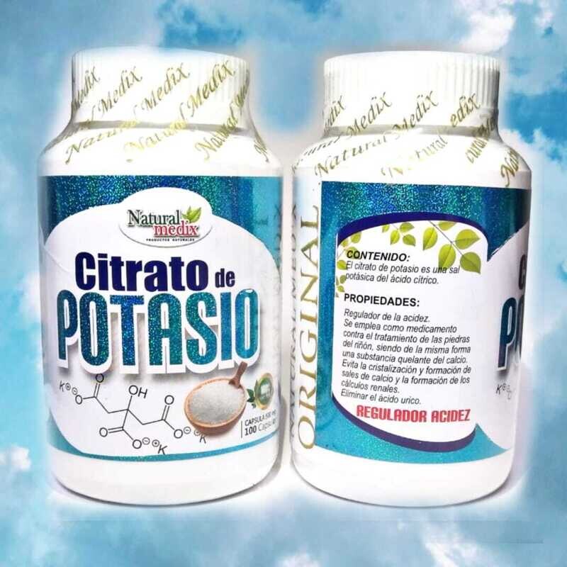 Citrato De Potasio™ ~ 500 MG × 100 Cápsulas
