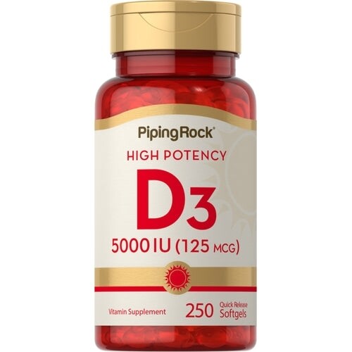 D3 ~ 5000 UI PipingRock × 250 Sofgels