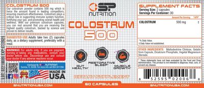 Colostrum 500 SP × 60 Cápsulas