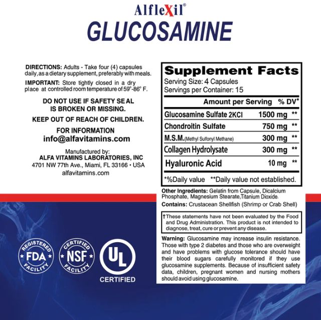 Glucosamina (COMPLEX) ALFLEXIL® × 60 Cápsulas