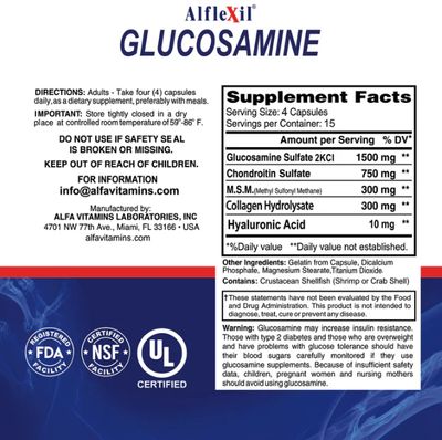 Glucosamina (COMPLEX) ALFLEXIL® × 60 Cápsulas