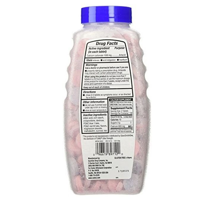 Antacid Kirkland ~ 1.000 MG × 265 Tabletas