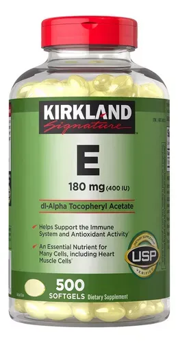 Kirkland Vitamina E 180mg x 500 Softgels