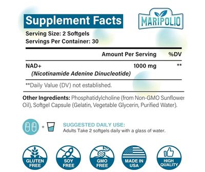 NAD+ ~ Maripolio × 60 Cápsulas