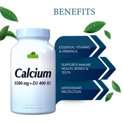 Calcio Citrate 1.500 + D × 60 Tabletas