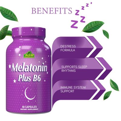 Melatonina Plus B6 ~ 5 Mg × 60 Cápsulas