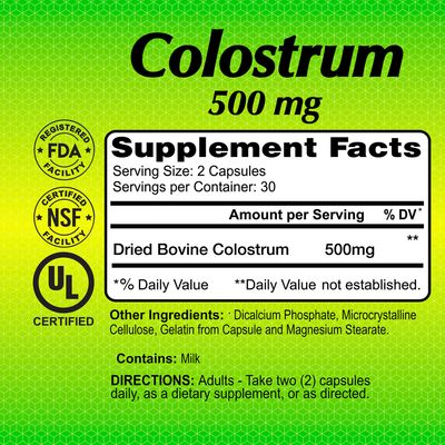 Colostrum Alfa × 60 Premier Capsules