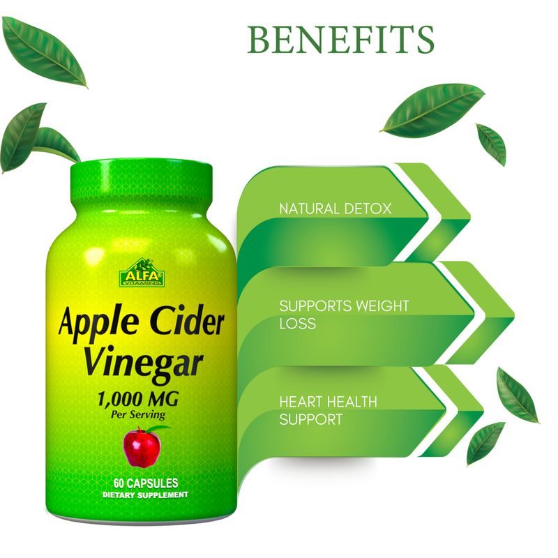 Apple Cider Vinegar (Vinagre de Manzana) × 60 Cápsulas