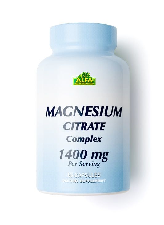 Magnesium CITRATE 1400 Alfa × 60 Cápsulas