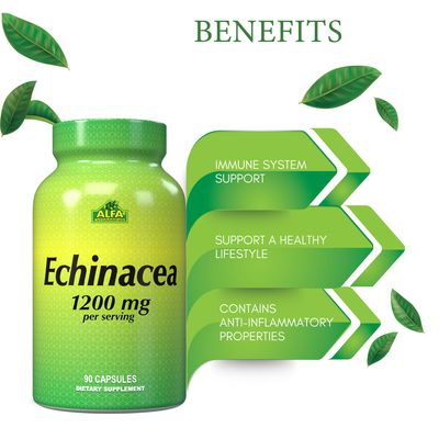 Echinacea ( Power Formula ) ~ 1.200 Mg × 90 Cápsulas