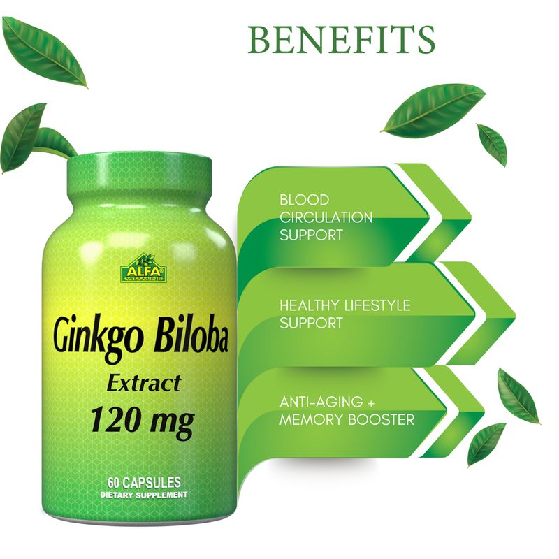 Ginkgo Biloba ~ 120 Mg × 60 Cápsulas