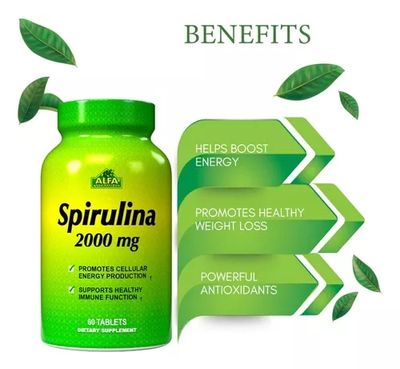Spirulina ~ 2.000 Mg Plus B6 × 60 Cápsulas