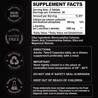 MAXIMUN© L - Carnitine ~ 800 Mg × 60 Cápsulas