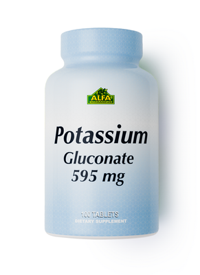 Potassium Gluconate ~ 595 Mg × 100 Tabletas