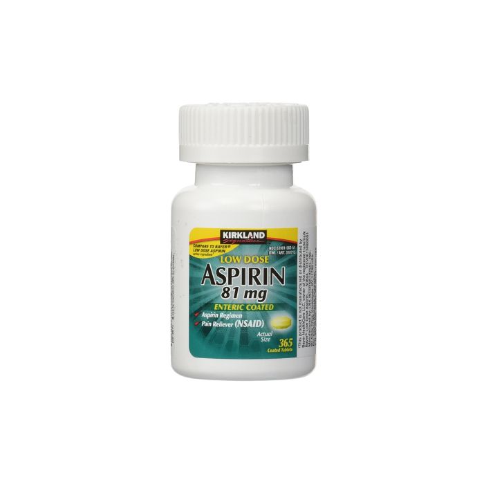 Natur Aspirin ~ 81 Mg × 365 Tablets