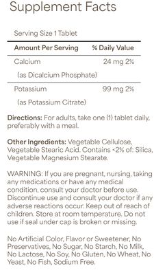Citrato De Potasio ~ 99 MG × 100 Tabletas
