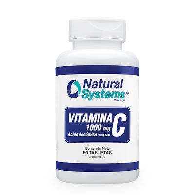 Vitamina C Natural System ~ 1.000 MG × 60 Cápsulas