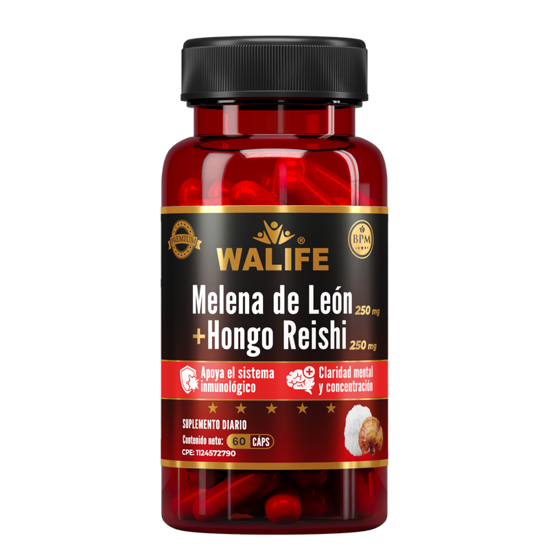 Melena de León + Hongo Reishi × 60 Cápsulas