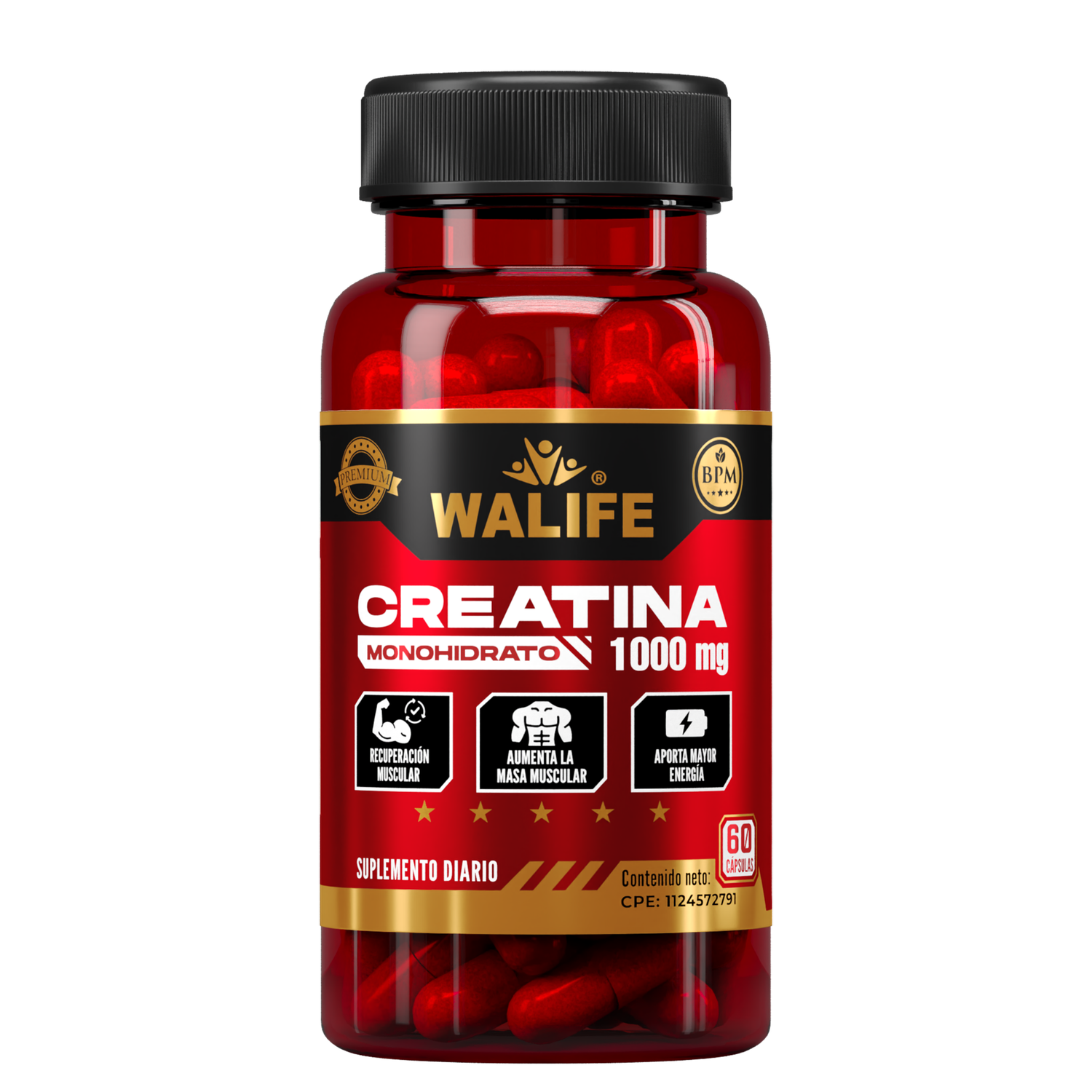 Creatina - 1.000 MG x 60 Capsulas