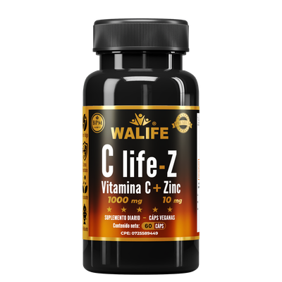 C LIFE-Z -VIT C 1.000 + ZINC 10 MG x 60 Capsulas