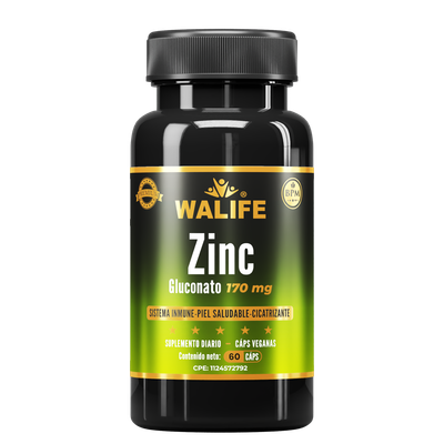 Gluconato de Zinc - 170 MG x 60 Capsulas