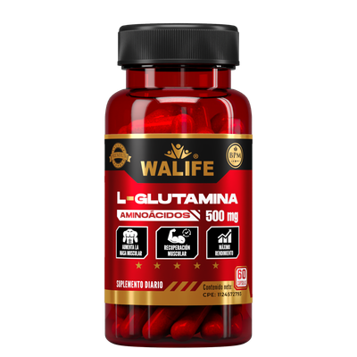 L-Glutamina - 500 MG x 60 Capsulas