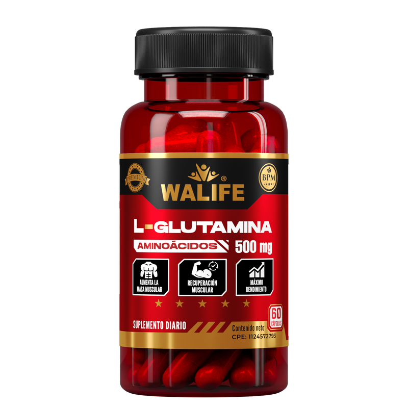 L-Glutamina - 500 MG x 60 Capsulas