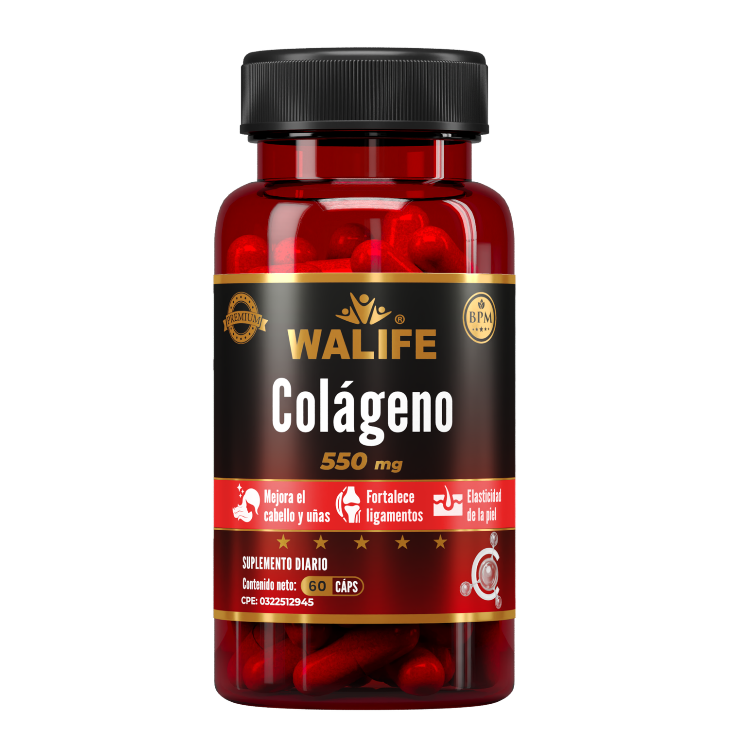 Colageno WALIFE ~ 550 MG × 60 Cápsulas