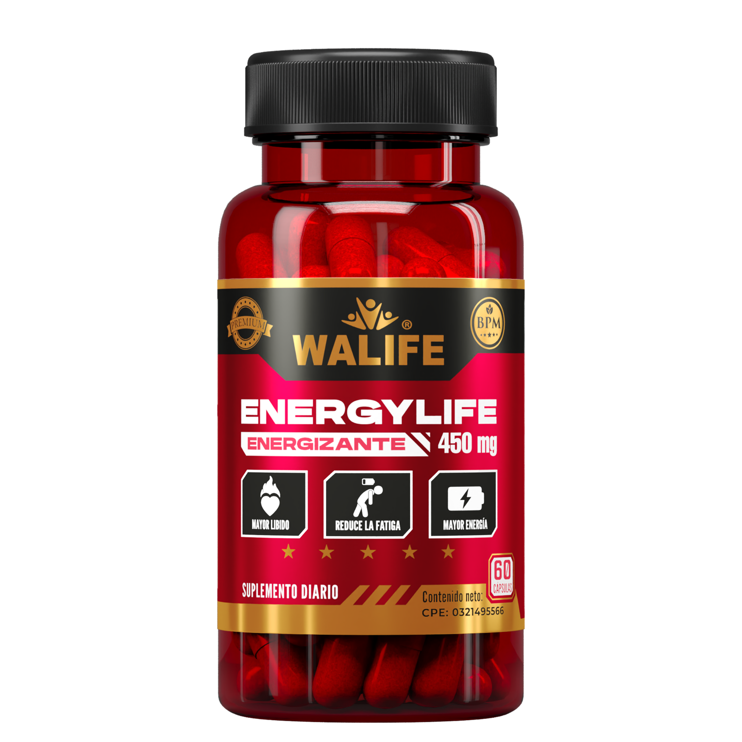 Energylife ~ 450 MG × 60 Cápsulas