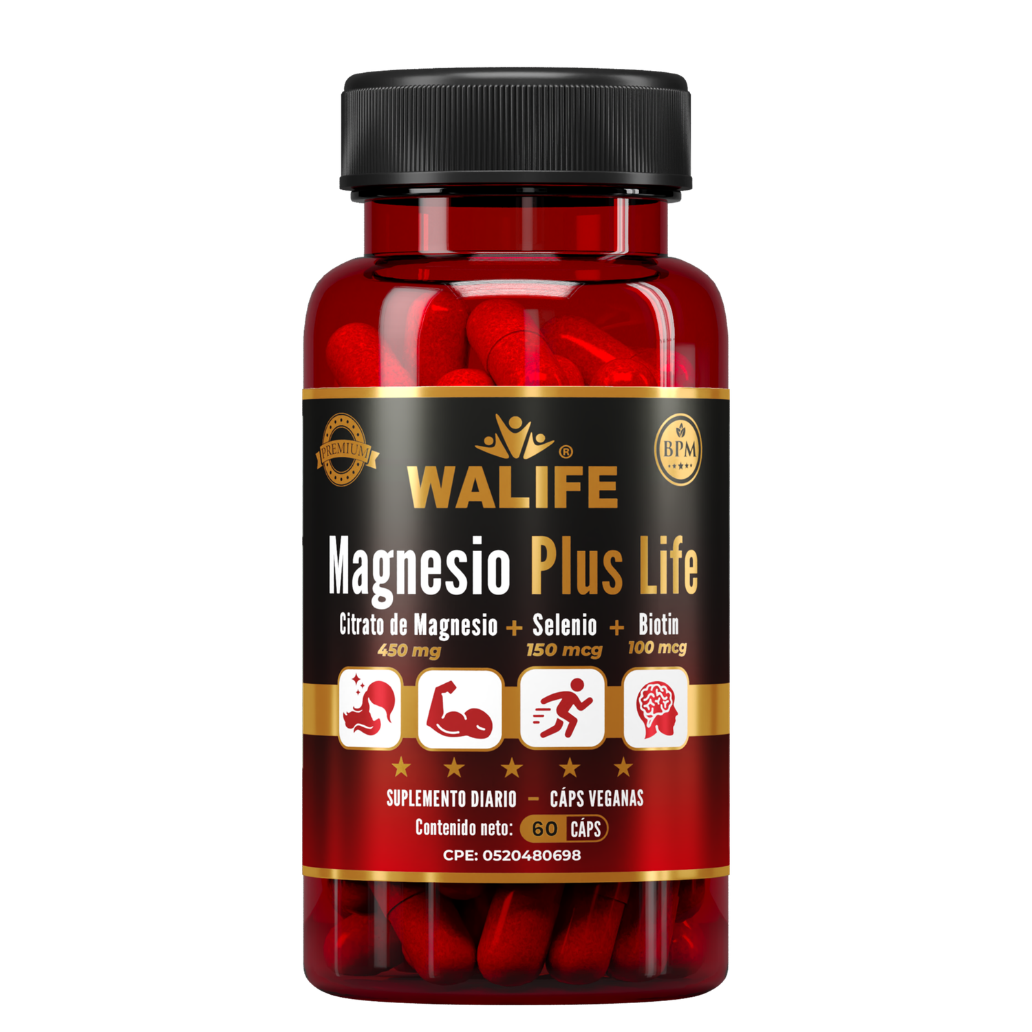 Magnesium Plus Life ~ 450 MG × 60 Cápsulas