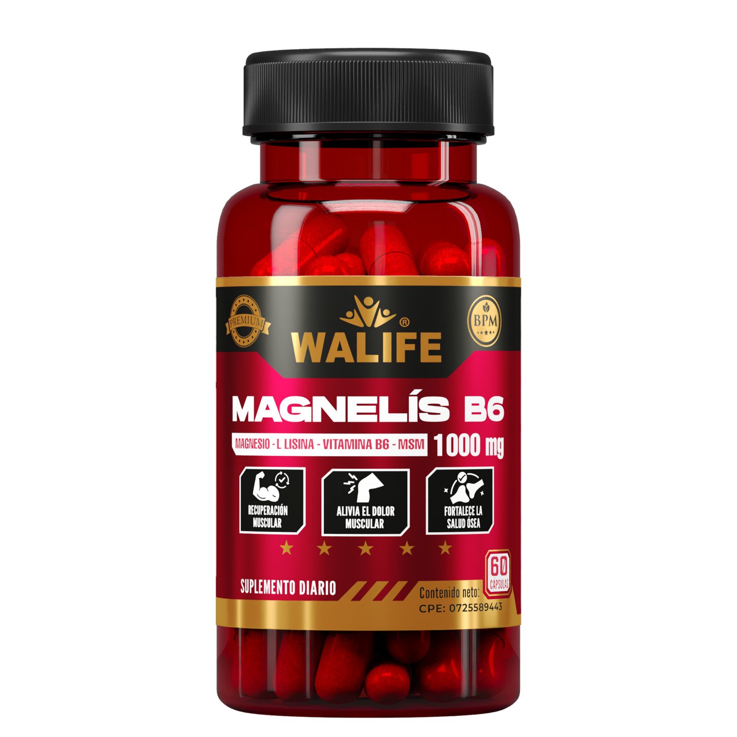 Magnesio Life ~ 500 MG × 60 Cápsulas