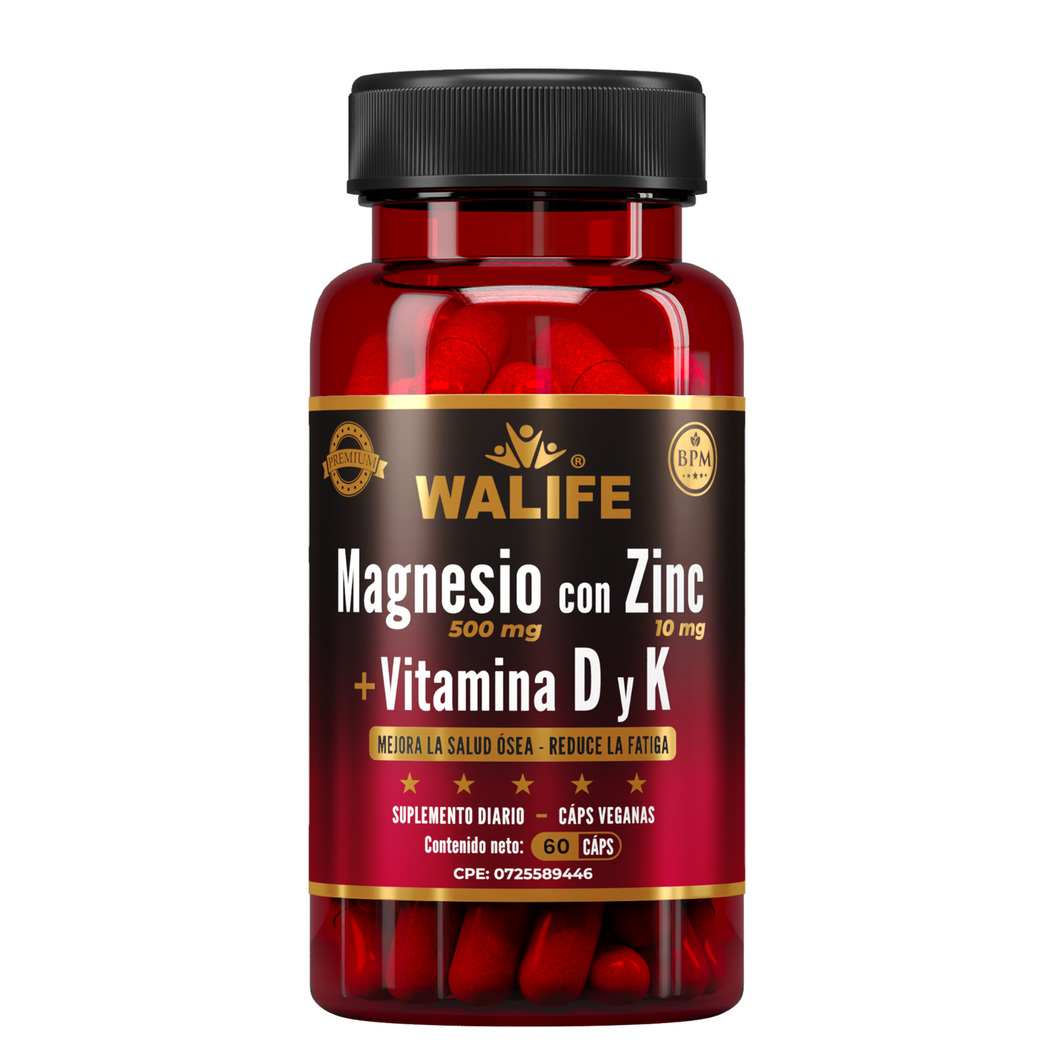 Magnesio con Zinc + Vitamina D &amp; K x 60 Capsulas