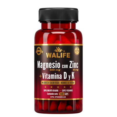 Magnesio con Zinc + Vitamina D &amp; K x 60 Capsulas