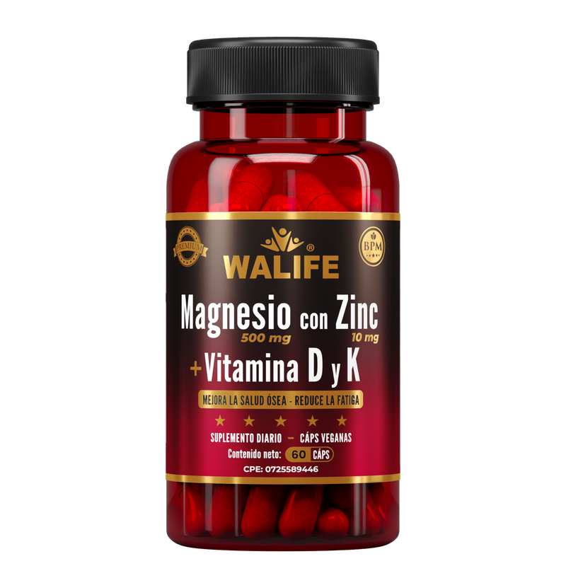 Magnesio con Zinc + Vitamina D &amp; K x 60 Capsulas