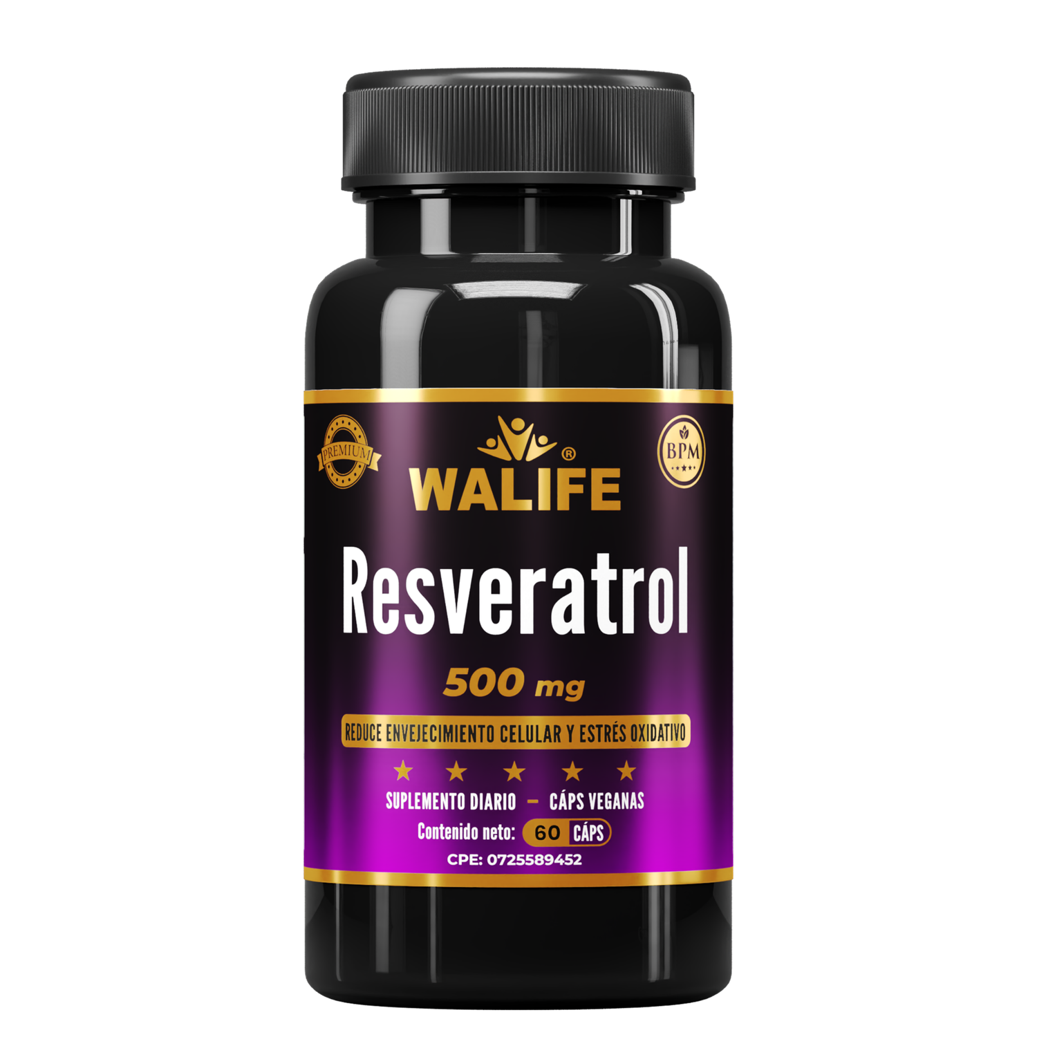 Resveratrol Walife - 500 MG x 60 Capsulas