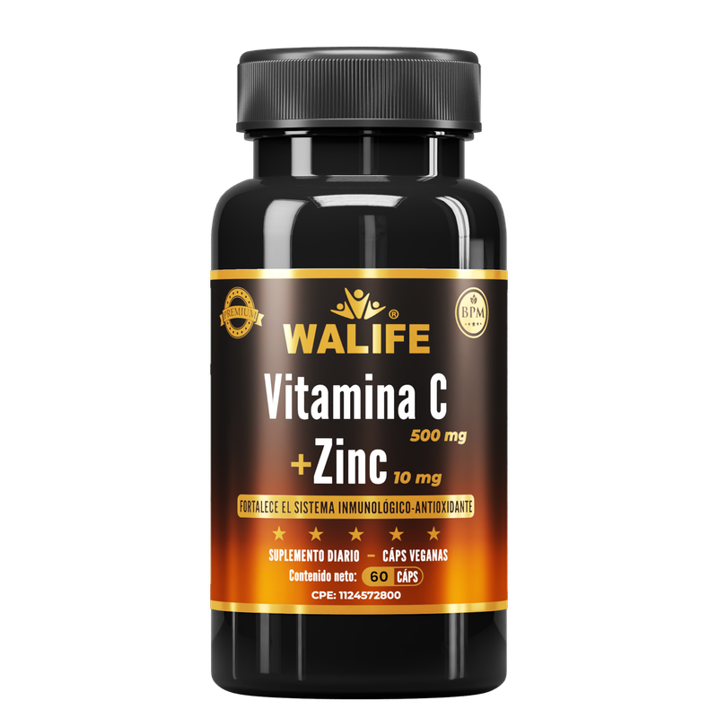 Vitamina C + Zinc Walife - 510 MG x 60 Capsulas