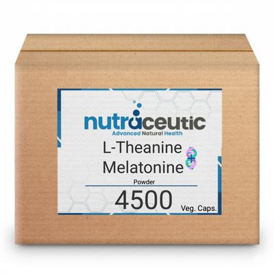 L-Theanine + Melatonina ~ 210 MG × 4500 Veg. Caps.