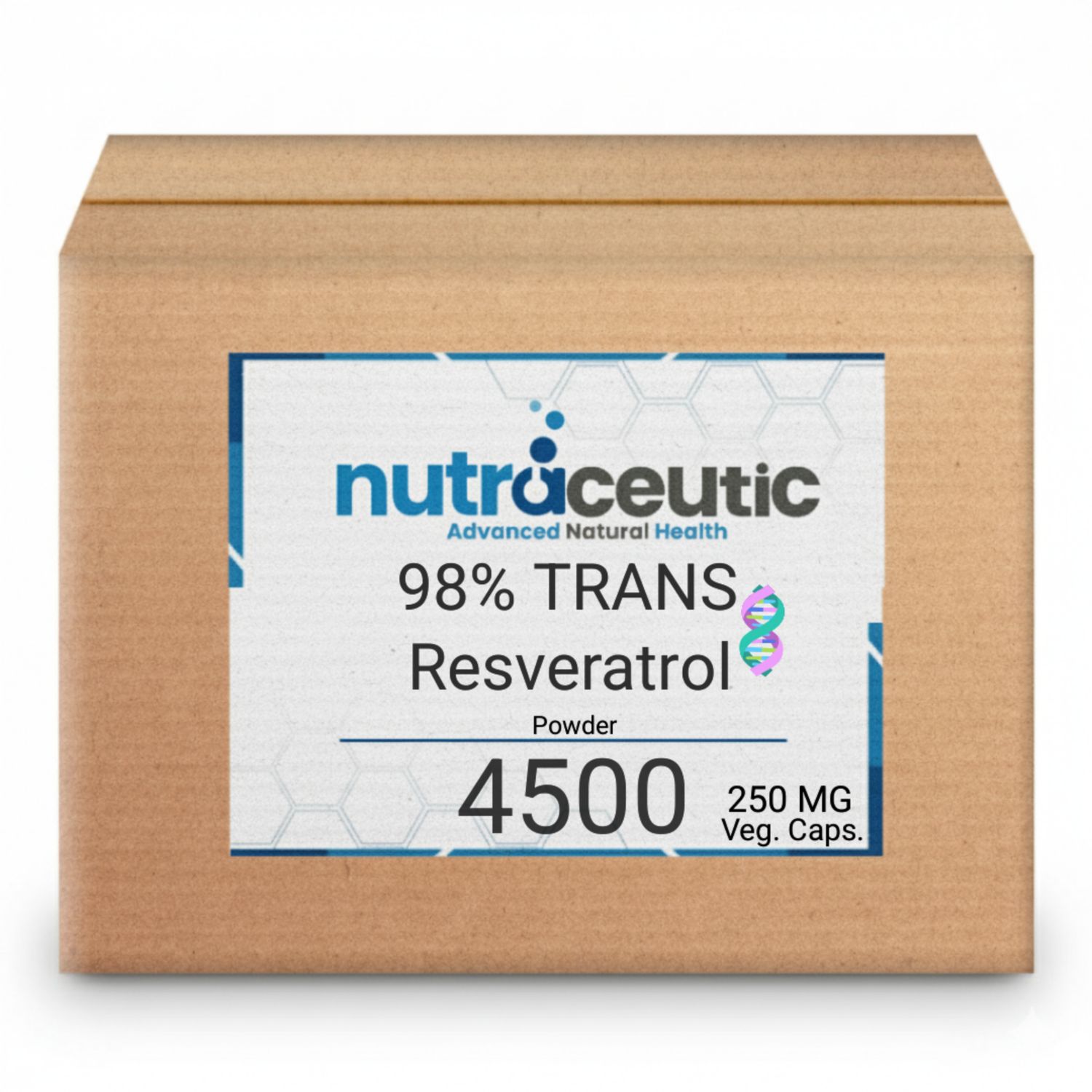 Trans-Resverstrol 98% ~ 250 MG × 4500 Veg. Caps.