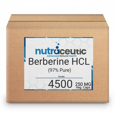 Berberine HCL ~ 250 MG 97% Pure × 4500 Veg. Cap.