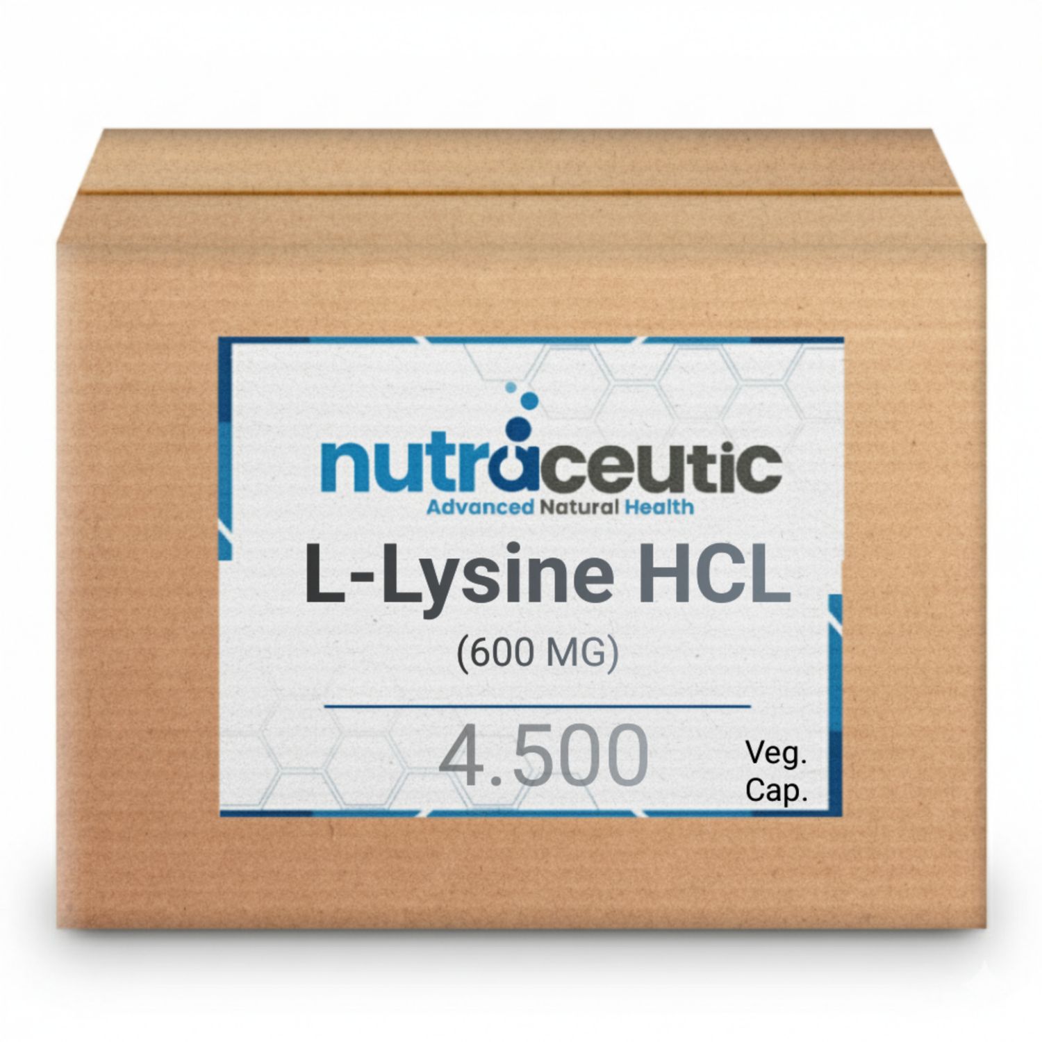 L-Lysine HCL ~ 600 MG × 4.500 Veg. Cap