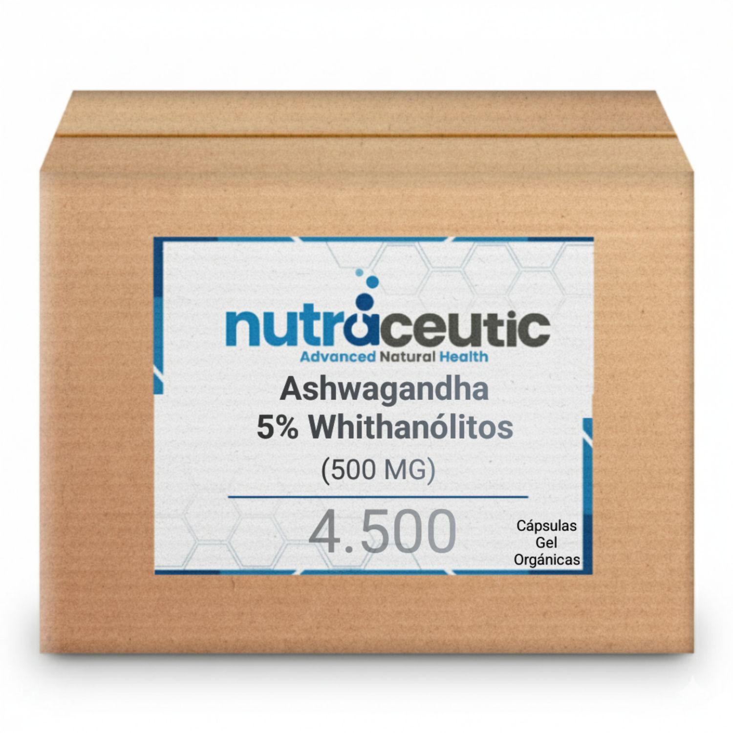 Ashwagandha ~ 500 MG | 5% Whithanólitos × 4.500 Gel. Cap.