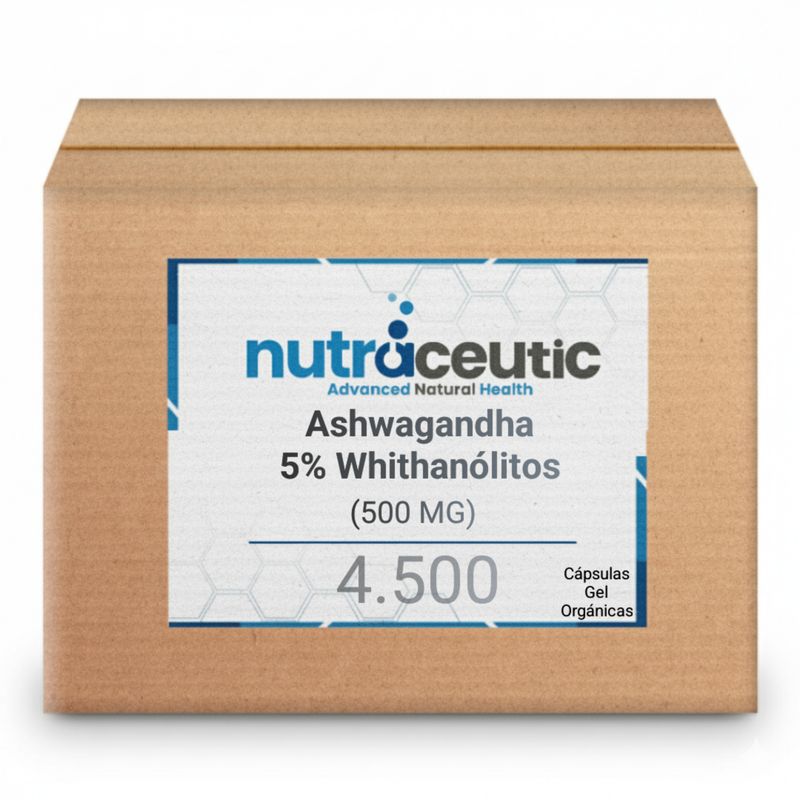 Ashwagandha ~ 500 MG | 5% Whithanólitos × 4.500 Gel. Cap.