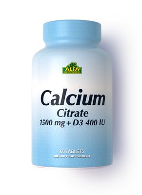 Calcio Citrate 1.500 + D × 60 Tabletas