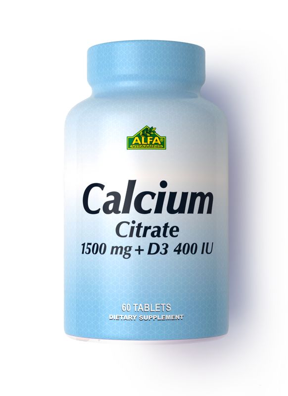 Calcio Citrate 1.500 + D × 60 Tabletas