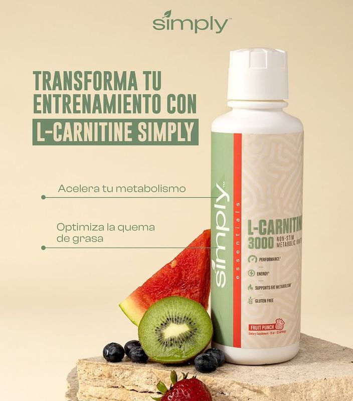 L - Carnitina Liquida Simply ~ 3.000 Mg × 473 Ml